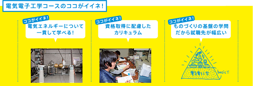 電気電子工学コースのここがイイネ！